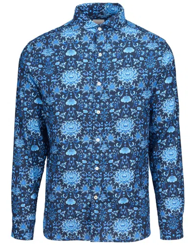 Swims Breeze Linen-blend Printed Shirt In Black