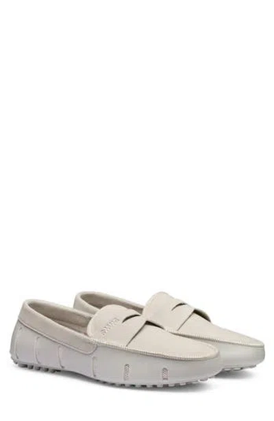 Swims Luxe Lace-up Driving Loafer In Gray