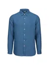 Swims Men's Amalfi Linen Shirt In Tidal Blue