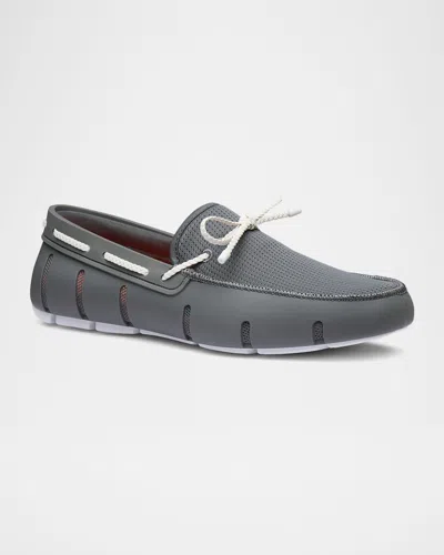Swims Men & Apos;s Braided Lace Mesh Loafers In Gray