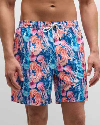Swims Men's Bari Jellyfish-printed Swim Shorts In White