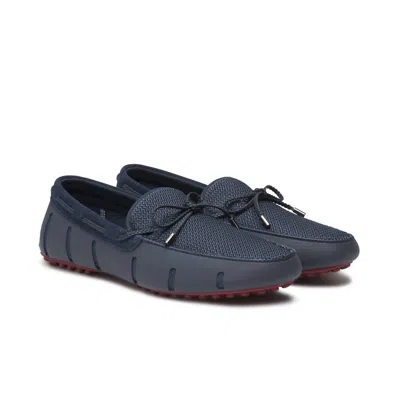 Swims Men's Braided Lace Loafer In Navy/deep Red