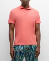 Swims Men's Lino Open-collar Short-sleeve Polo Shirt In Faded Coral