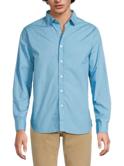 Swims Men's Malfa Cotton Long-sleeve Shirt In Aegean Blue