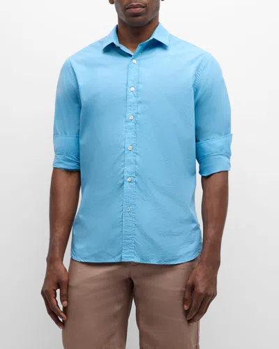 Swims Men's Malfa Garment-dyed Casual Button-down Shirt In Aegean Blu