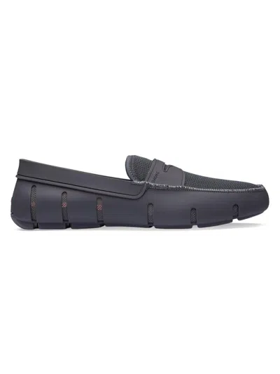 Swims Men's Mesh & Rubber Penny Loafers In Black