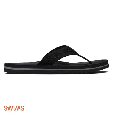 Swims Men's Napoli Flip Flop Sandals In Black Charcoal