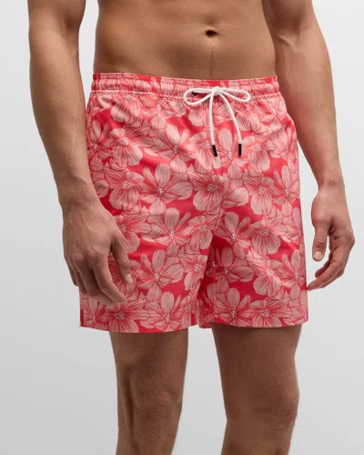Swims Men's Tropicale Hibiscus-print Swim Shorts In Bougainvil