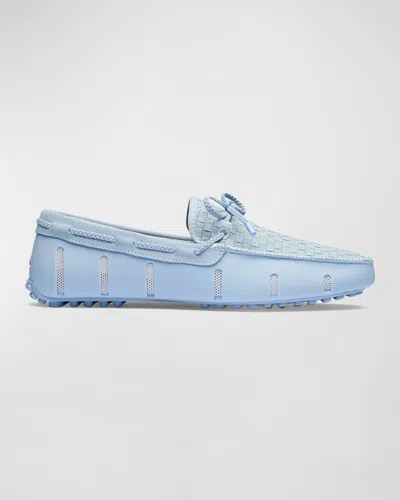 Swims Men's Waterproof Woven Mesh & Rubber Boat Drivers In Ice Blue