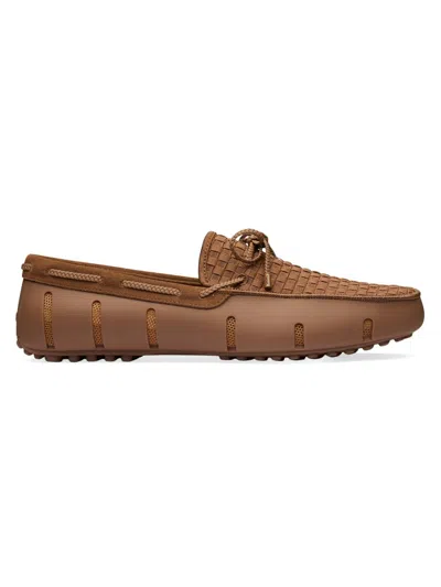 Swims Men's Woven Driving Loafers In Brown