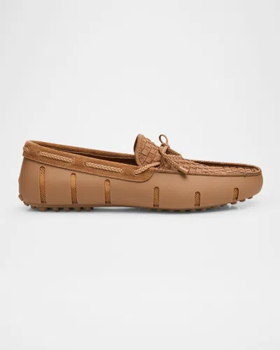 Swims Men's Woven Textile And Suede Drivers In Nut