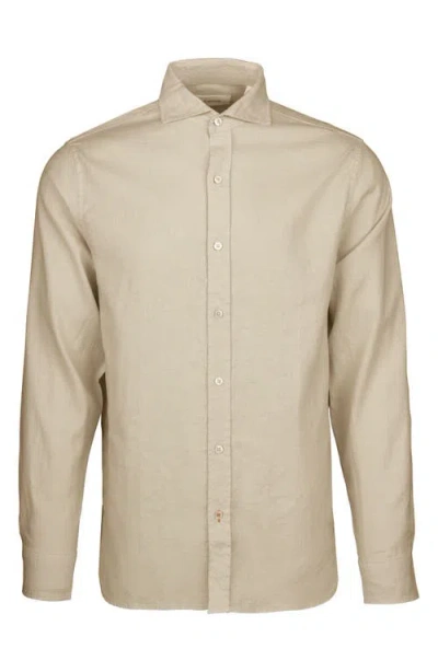 Swims Santorini Stretch Linen & Cotton Button-up Shirt In Gray