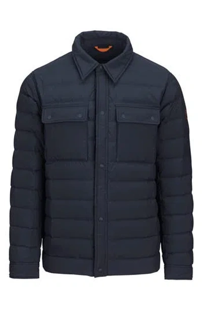 Swims Sapparo 650-fill-power Down Shirt Jacket In Blue