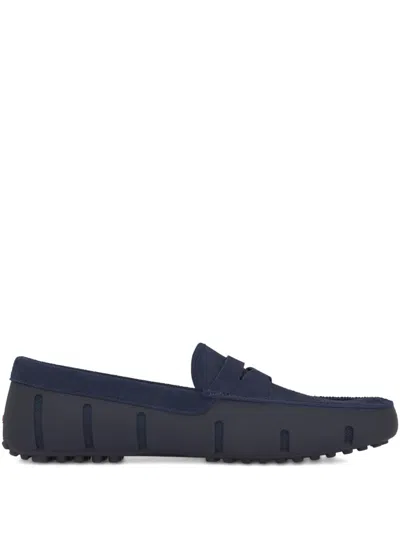 Swims Suede Loafers In Animal Print