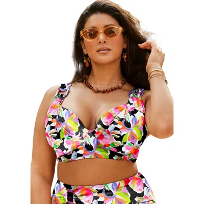 Swimsuits For All Bra Sized Ring Strap Bikini Top In Multi