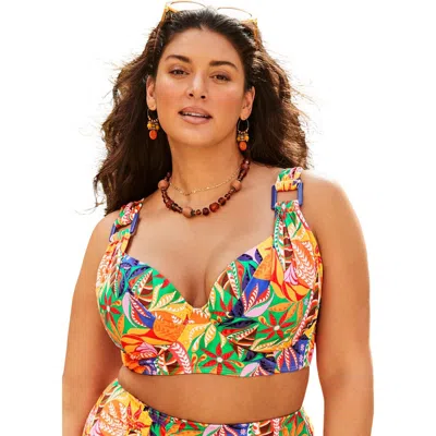 Swimsuits For All Bra Sized Ring Strap Bikini Top In Multi