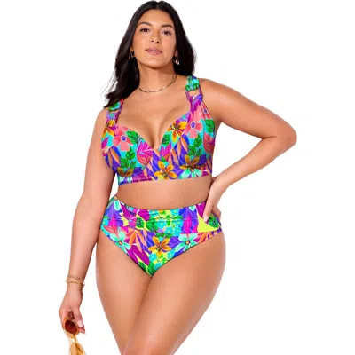 Swimsuits For All Bra Sized Ring Strap Bikini Top In Multi