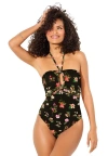 Swimsuits For All Braided Bandeau One Piece Swimsuit In Black