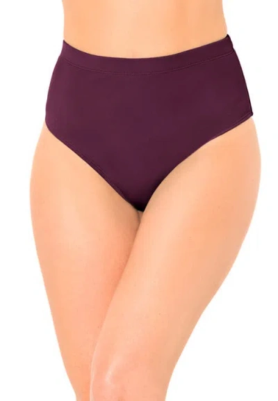 Swimsuits For All Chlorine Resistant Full Coverage Brief In Burgundy