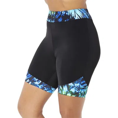 Swimsuits For All Chlorine Resistant Printed Swim Bike Short In Multi