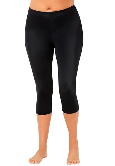 Swimsuits For All Chlorine Resistant Swim Capri In Black