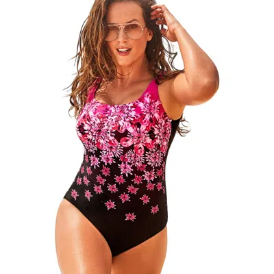 Swimsuits For All Chlorine Resistant Tank One Piece Swimsuit In Black