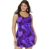 Swimsuits For All Chlorine Resistant Tank Swimdress In Blue