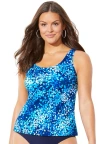Swimsuits For All Classic Tankini Top In Blue