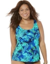 Swimsuits For All Classic Tankini Top In Blue