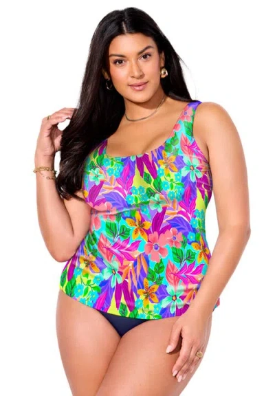Swimsuits For All Classic Tankini Top In Multi