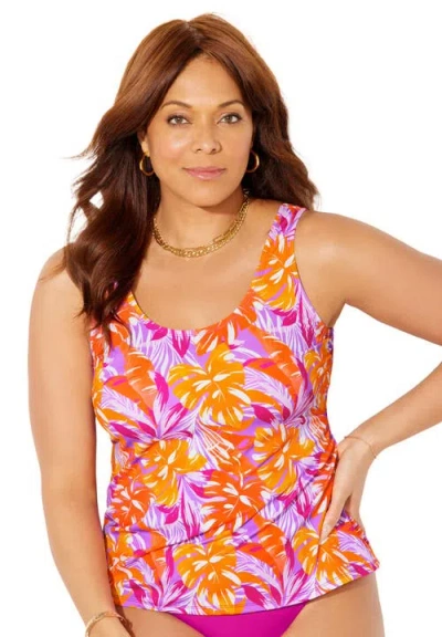 Swimsuits For All Classic Tankini Top In Pink