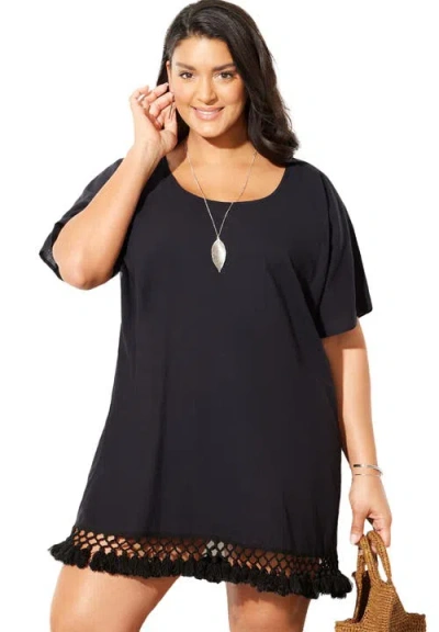 Swimsuits For All Courtney Tassel Tunic In Black