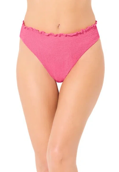 Swimsuits For All Crinkle Lettuce Trim Swim Brief In Animal Print
