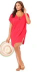 Swimsuits For All Esme Lace Up Cover Up Dress In Pink