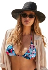Swimsuits For All Essential String Triangle Bikini Top In Blue