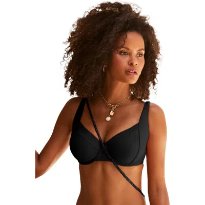Swimsuits For All Essential Sweetheart Underwire Bikini Top In Black