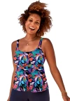 Swimsuits For All Flared Tankini Top