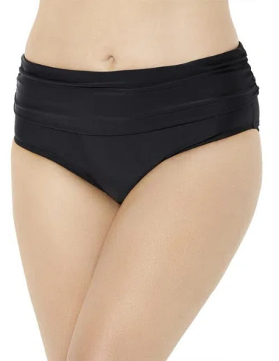 Swimsuits For All Foldover Swim Brief In Black