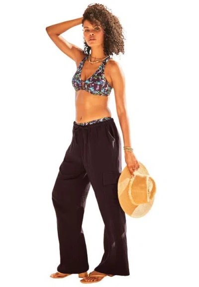 Swimsuits For All Gauze Cargo Pant In Brown