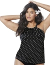 Swimsuits For All High Neck Tankini Top In Black
