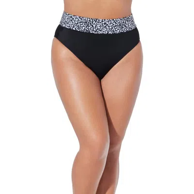 Swimsuits For All High Waist Cheeky Shirred Brief In Black