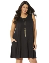 Swimsuits For All Jordan Pocket Cover Up Dress In Black