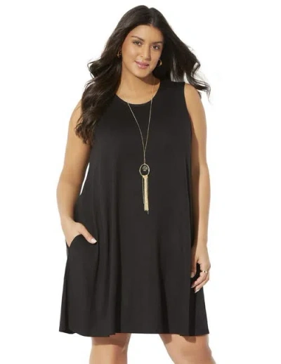 Swimsuits For All Jordan Pocket Cover Up Dress In Black
