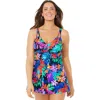 Swimsuits For All Loop Strap Two-piece Swimdress In Multi