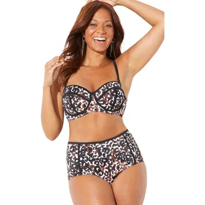 Swimsuits For All Madame Underwire Bikini Top In Brown