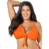 Swimsuits For All Mentor Tie Front Bikini Top In Orange