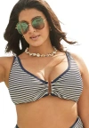 Swimsuits For All Metallic Lurex U-wire Bikini Top In Multi