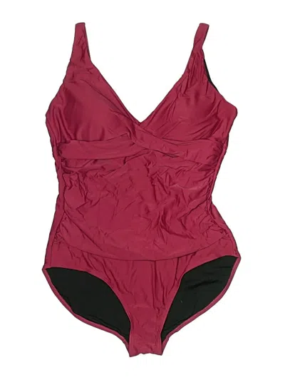 Pre-owned Swimsuits For All One Piece Swimsuit In Burgundy