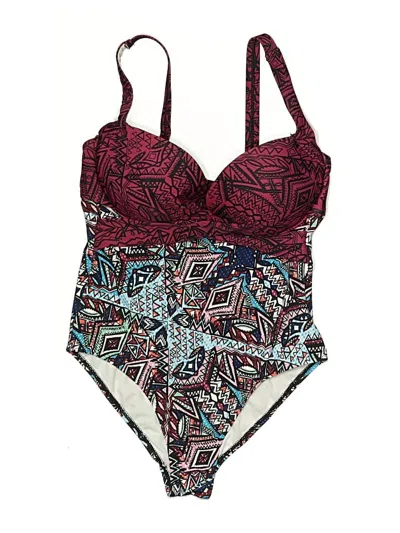 Pre-owned Swimsuits For All One Piece Swimsuit In Burgundy