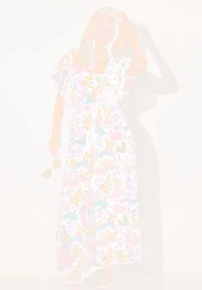 Swimsuits For All Open Front Tie-waist Maxi Cover Up In Pink